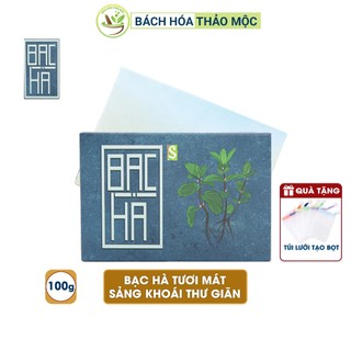 Xà bông sinh dược bạc hà 100gram xà phòng tắm thiên nhiên mát da sảng khoái
