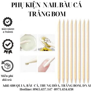 Que gỗ tháo móng tay giả dành cho khách làm nail - size 7cm - que gỗ nail