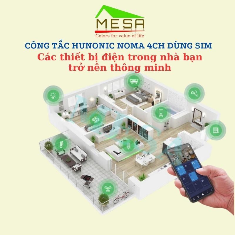 Công Tắc thông minh Noma - Điều khiển mọi thiết bị từ xa qua điện thoại dùng Sim 2G, 3G, 4G│Điều khiển không cần Wifi