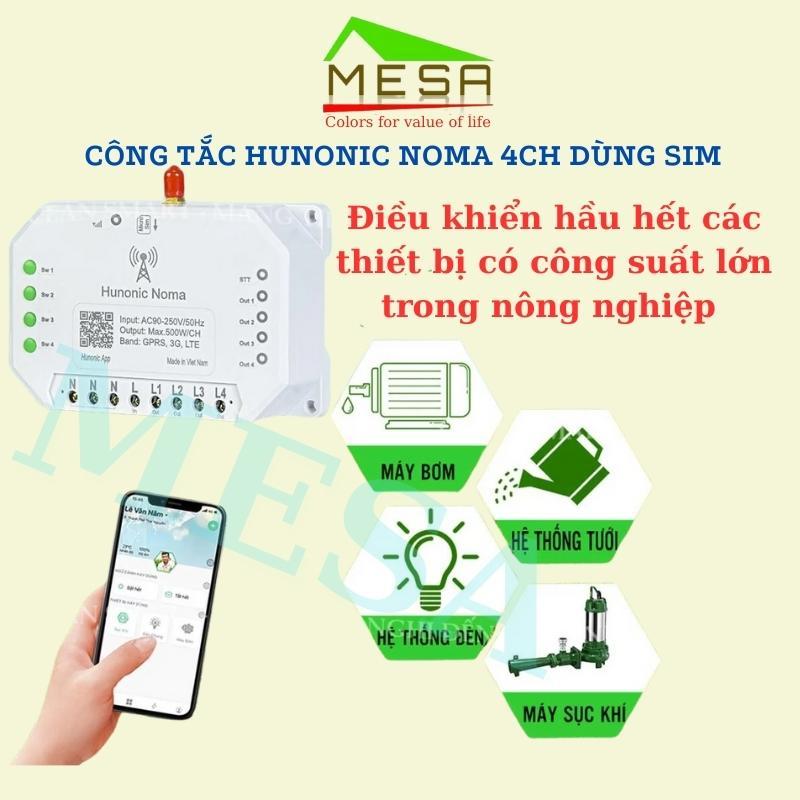 Công Tắc thông minh Noma - Điều khiển mọi thiết bị từ xa qua điện thoại dùng Sim 2G, 3G, 4G│Điều khiển không cần Wifi