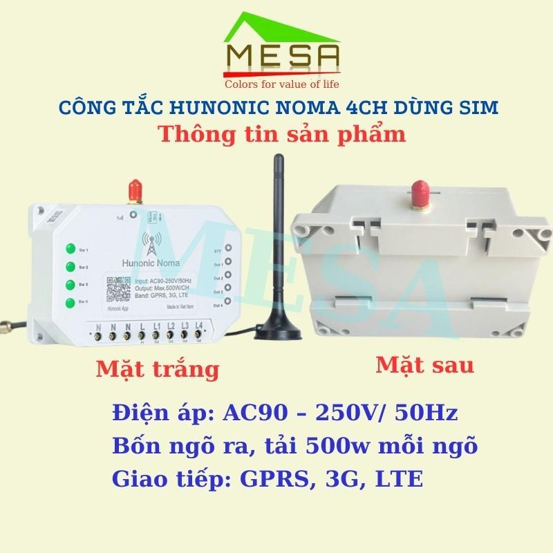 Công Tắc thông minh Noma - Điều khiển mọi thiết bị từ xa qua điện thoại dùng Sim 2G, 3G, 4G│Điều khiển không cần Wifi