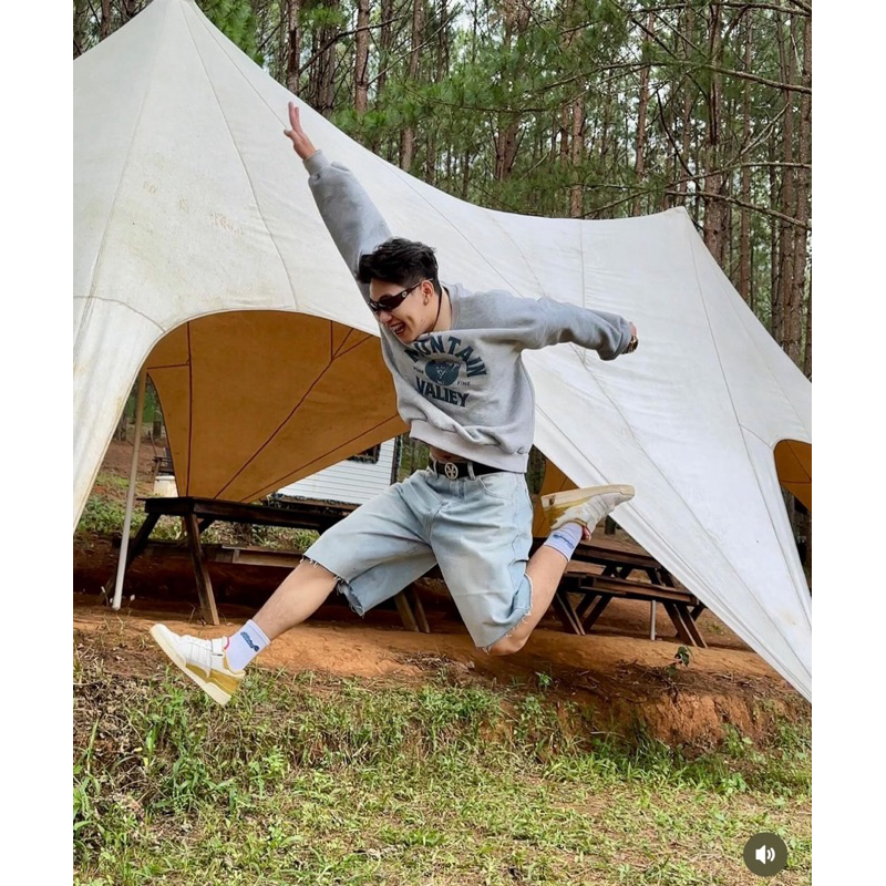 SKY BLUE BAGGY SHORT - Quần ngắn qua gối