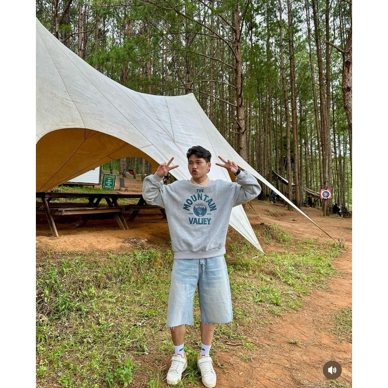 SKY BLUE BAGGY SHORT - Quần ngắn qua gối