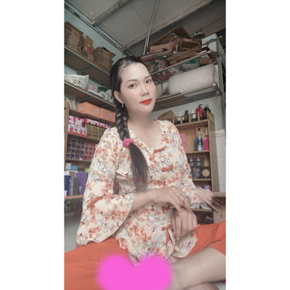 Set áo bà ba tay loe lụa xinh xắn