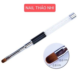 Cọ đắp gel đầu tròn cán đá làm móng nail thao nhi