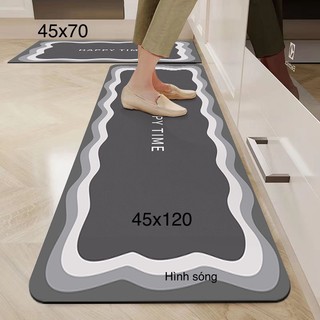 Thảm bếp dài, bộ nhà bếp cao cấp chống trượt, thảm lau chân nhà bếp silicon chống trượt- hot 2024