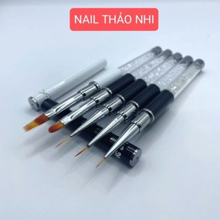 Cọ Vẽ Nét 7mm, 9mm, 11mm, Cọ Đắp Gel, Cọ Ombre Mái Thưa Cán Đá, Cọ Làm Móng NAIL THAO NHI