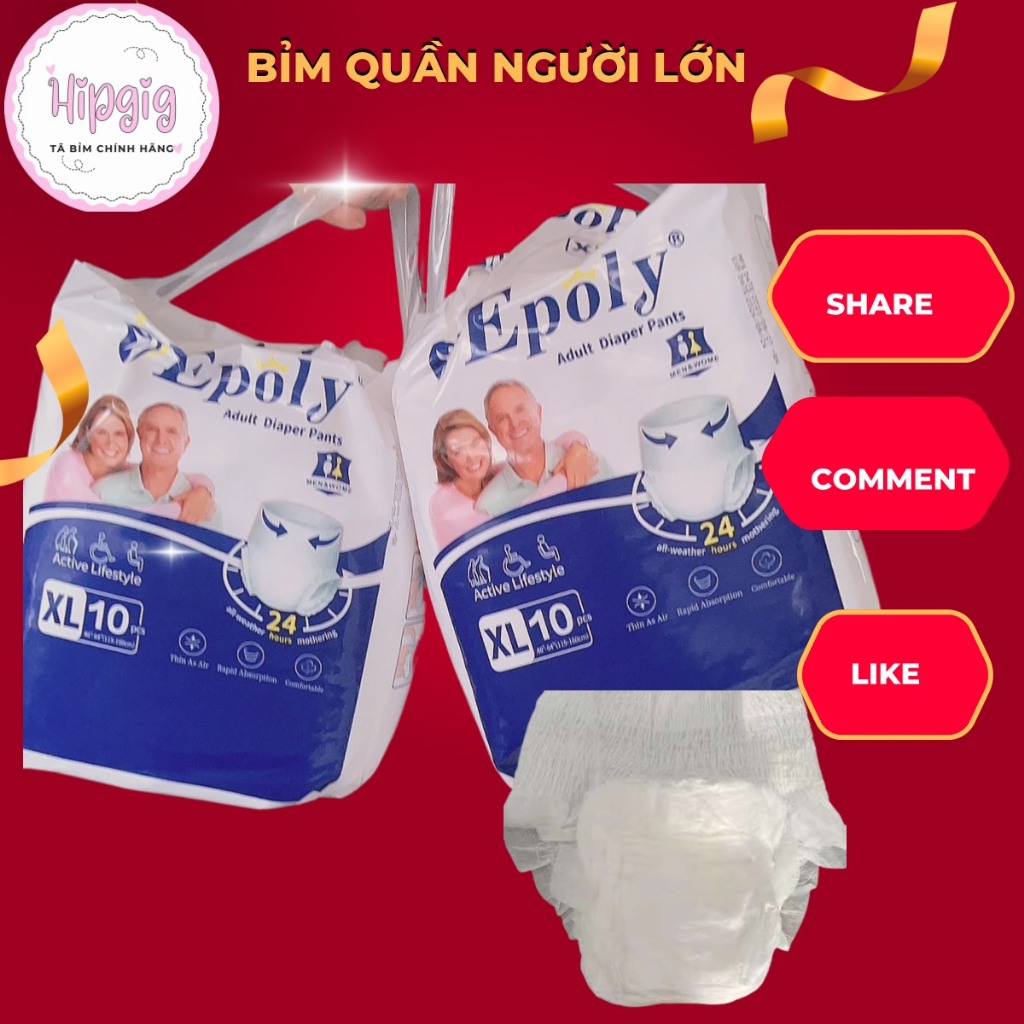 Combo 100 miếng tã quần người già siêu tiết kiệm mềm mại size đủ size