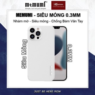 Ốp Siêu Mỏng MEMUMI - SlimCase 0.3mm Lưng Nhám Mờ Chống Ố Chống Bám Vân Tay cho Iphone 12 13 14 15 Pro max HDStore