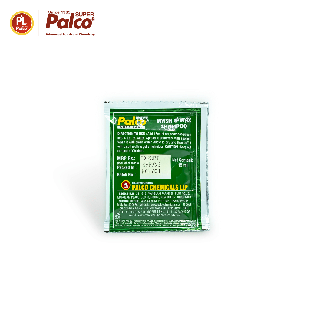 Nước Rửa Xe Ô Tô, Xe Máy Chứa Sáp Phủ Bóng & Sang Trọng Tức Thì PALCO WASH & WAX SHAMPOO