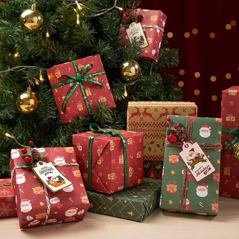 Giấy gói quà noel giáng sinh