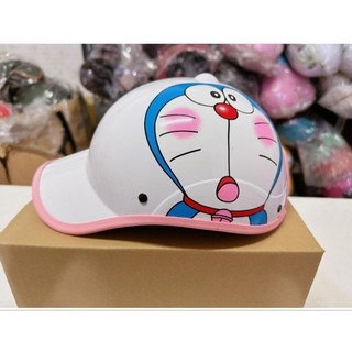 doremon mũ bảo hiểm lưỡi trai ( Nón kết nữ có lỗ cột tóc)