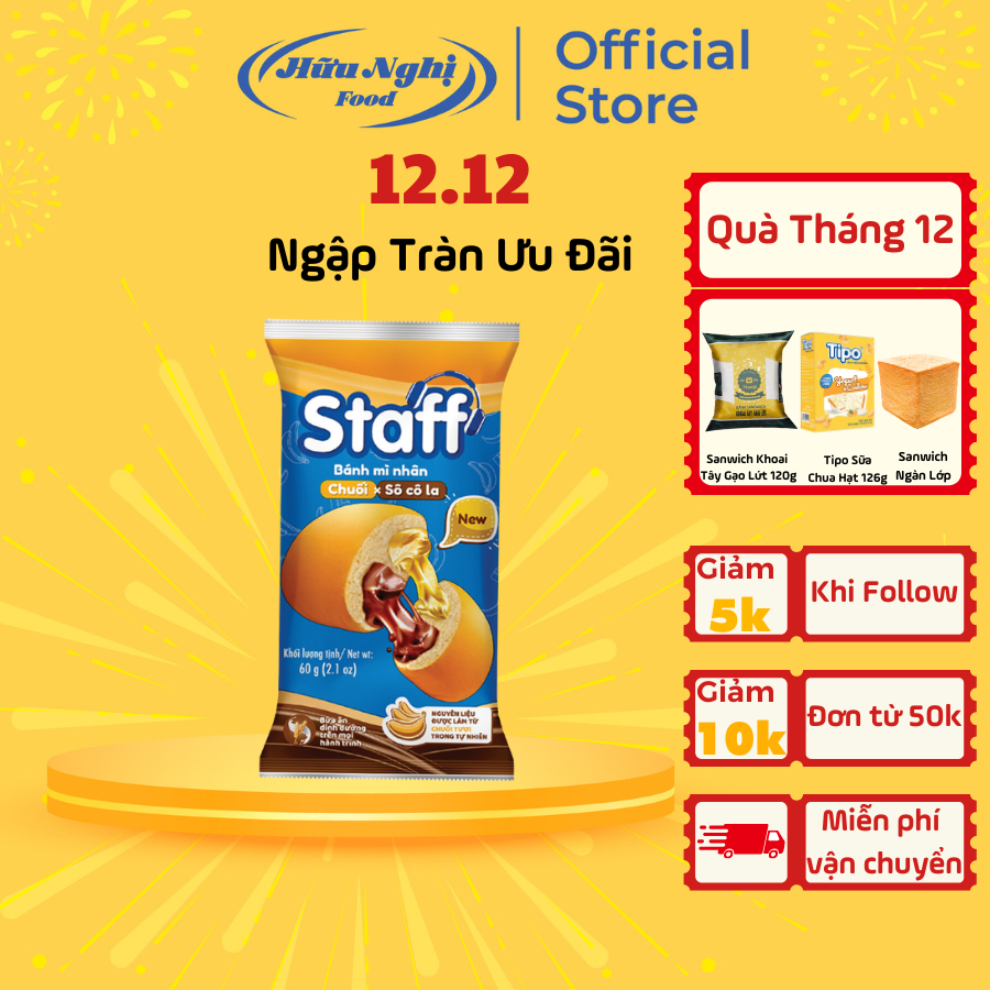 Staff Bánh Mì Socola Chuối 60g