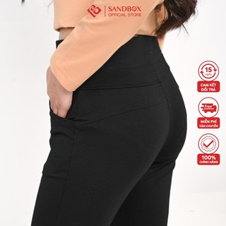 Quần Legging nữ SANDBOX Cạp cao định hình vòng 2, nâng mông, tôn dáng co giãn tốt, dày dặn, có túi trước QLG23002