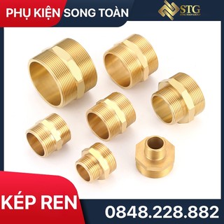 Kép Hai Đầu Ren Ngoài, Đầu Nối Ren Đồng Thau 9.6 13 17 21 27 34