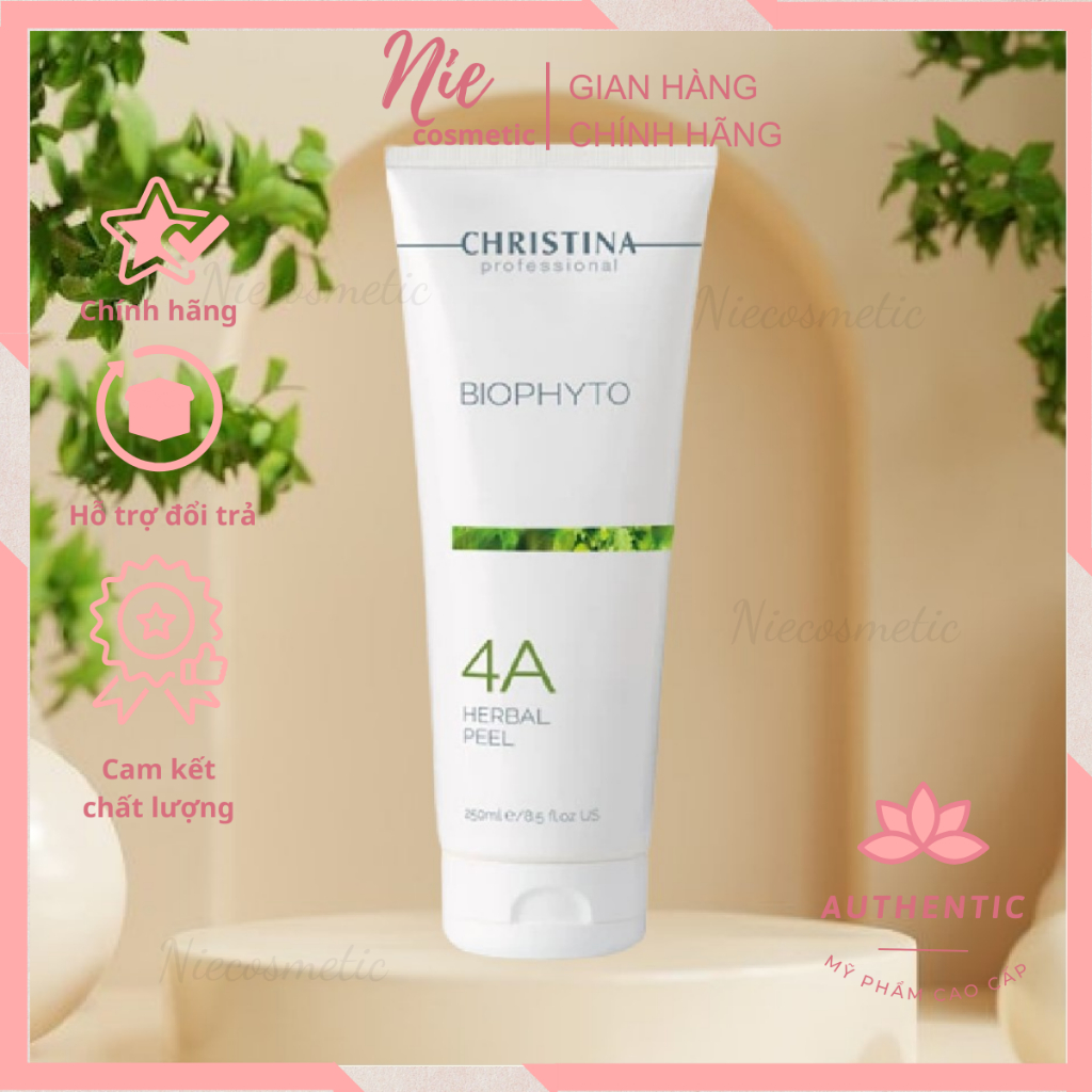 Mask tẩy da chết sạch sâu peel da loại bỏ mụn cám đầu đen Christina herbal peel 4A mask