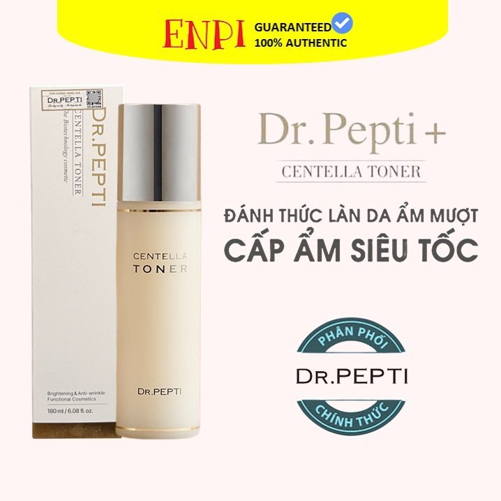 Nước Hoa Hồng Dr.Pepti Centella Toner 180ml Giúp Se Khít Lỗ Chân Lông, Dưỡng Da Căng Bóng