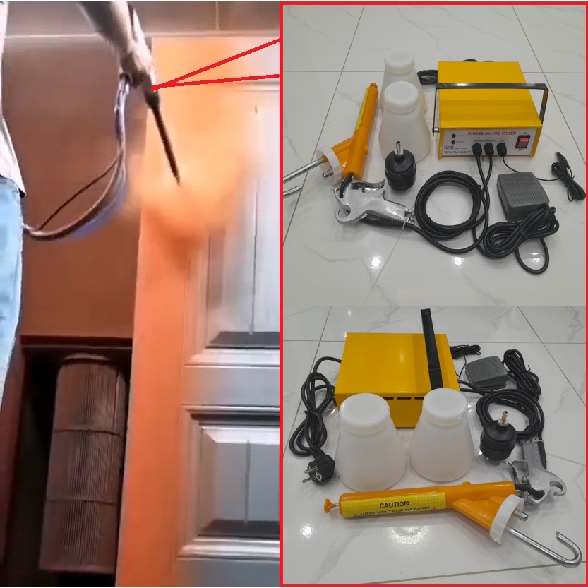Máy phun sơn tĩnh điện bột +01 kg bột sơn
