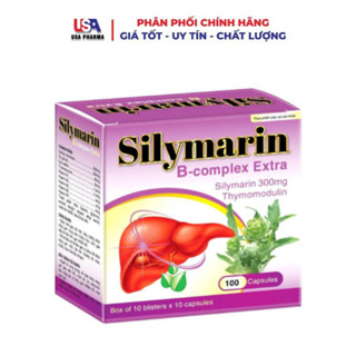 Bổ gan Silymarin B Complex Extra màu tím hỗ trợ giải độc gan, bảo vệ gan - Hộp 100 viên