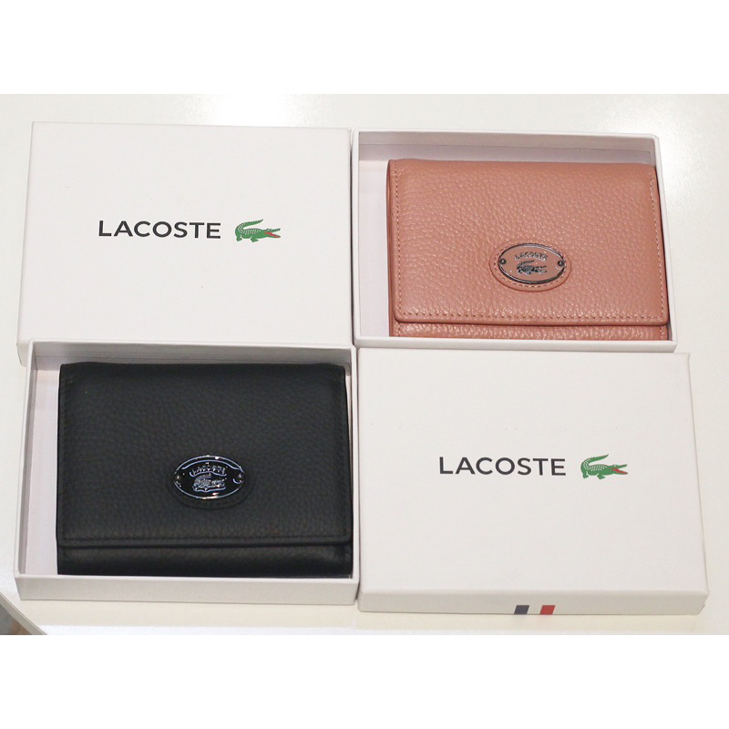 Ví ngắn lacoste da thật