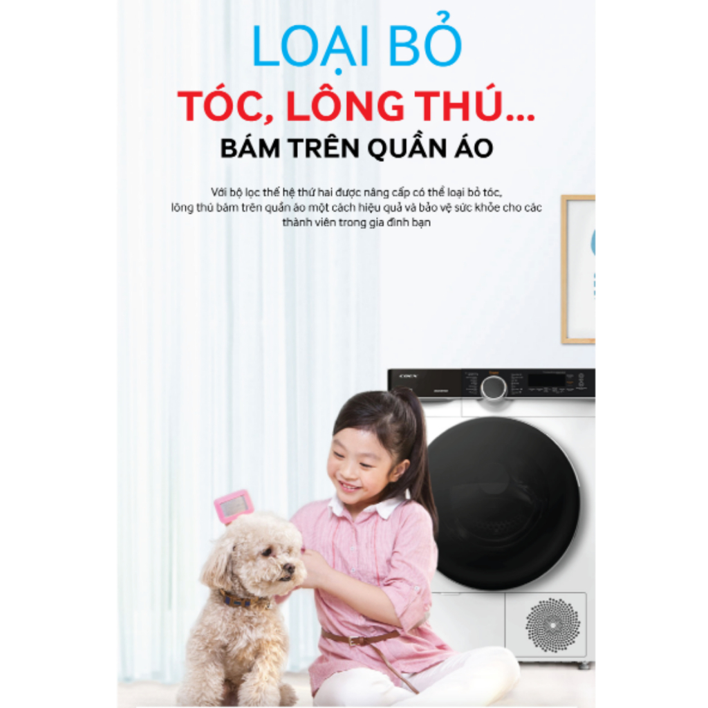Máy sấy quần áo bơm nhiệt Heatpump Inverter Coex CD-10HPB GREY