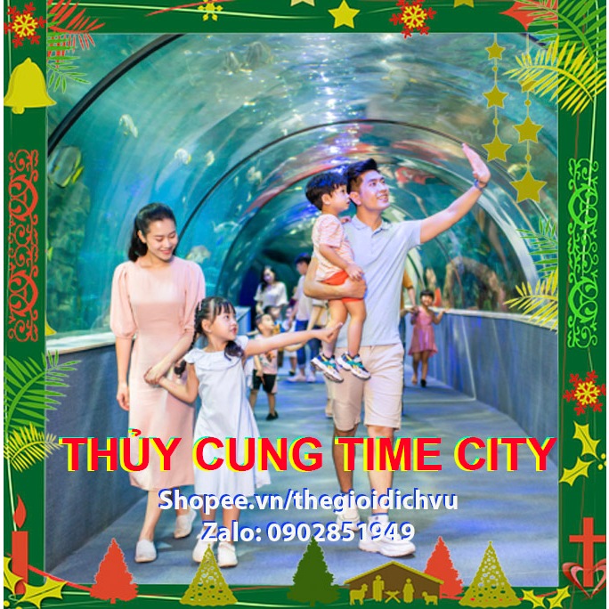 Hà Nội [E-Voucher] Thủy Cung Time City Hà Nội vé QRCode vào cửa các ngày kể cả cuối tuần Lễ không phụ thu