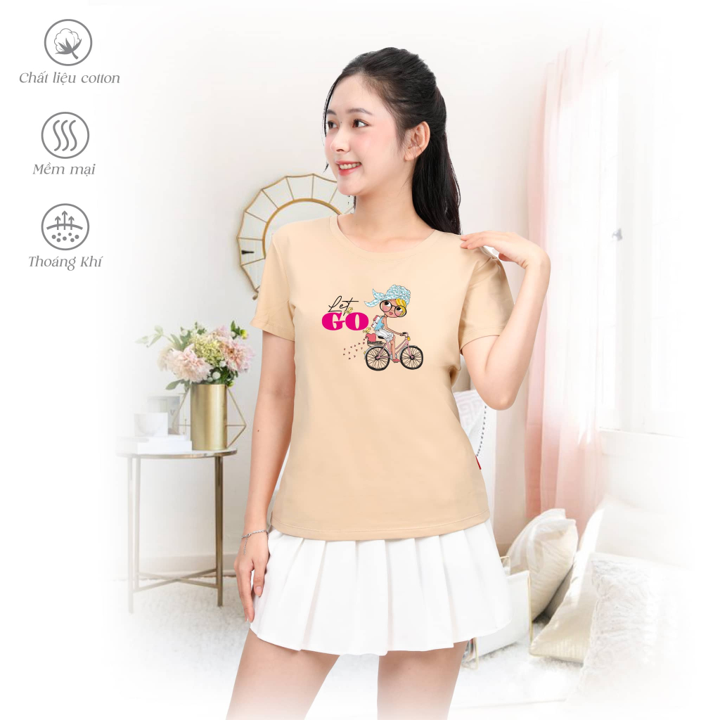 Áo thun tay ngắn form suông cotton 020p 0825 PALTAL trẻ trung và năng động