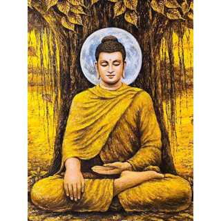 tranh đính đá 5D tự làm - tranh phật thích ca mâu ni vàng đẹp dính toàn bộ full