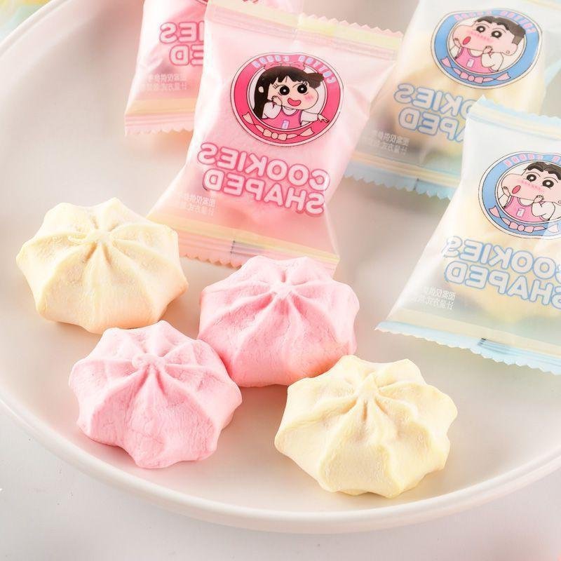 [ Hàng mới ] Combo 1000g Kẹo bông sữa marshmallow nhân dâu longke mềm ngon hình dáng siêu Kute ăn vặ