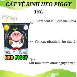 Cát vệ sinh mèo heo Piggy túi 15L