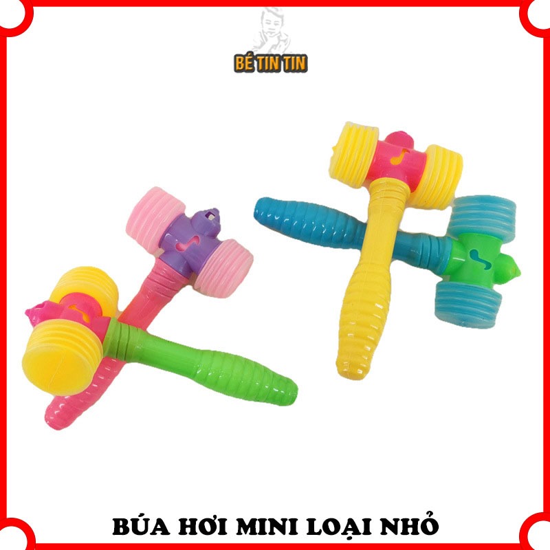 [LOẠI NHỎ] COMBO 5/10 Búa Đồ Chơi Trẻ Em, Búa Hơi Nhựa 2 Đầu 10 x 4.8 CM Vui Nhộn Cho Bé.