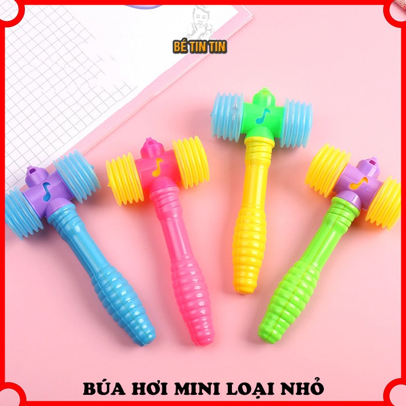 [LOẠI NHỎ] COMBO 5/10 Búa Đồ Chơi Trẻ Em, Búa Hơi Nhựa 2 Đầu 10 x 4.8 CM Vui Nhộn Cho Bé.