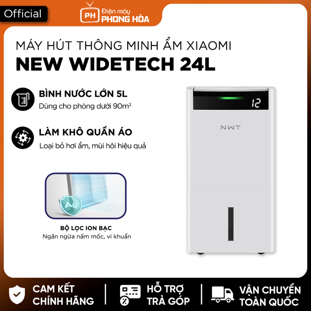 Máy hút ẩm Xiaomi Widetech 10L/12/18/24/60L/Mijia 22L- Bảo hành 12 tháng