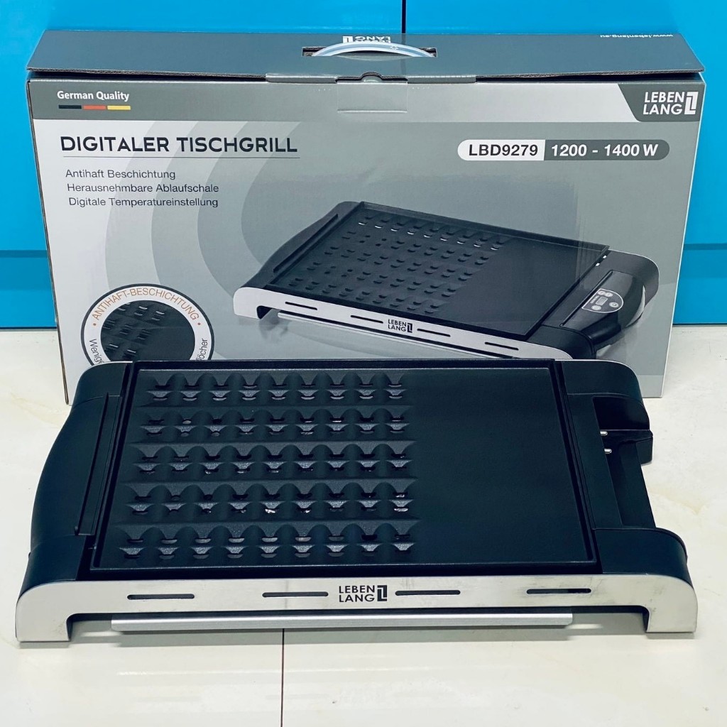 Bếp Nướng Điện Cao Cấp Không Khói LEBENLANG LBD9279 Khay Nướng Tháo Rời, 1400W - Hàng Chính Hãng