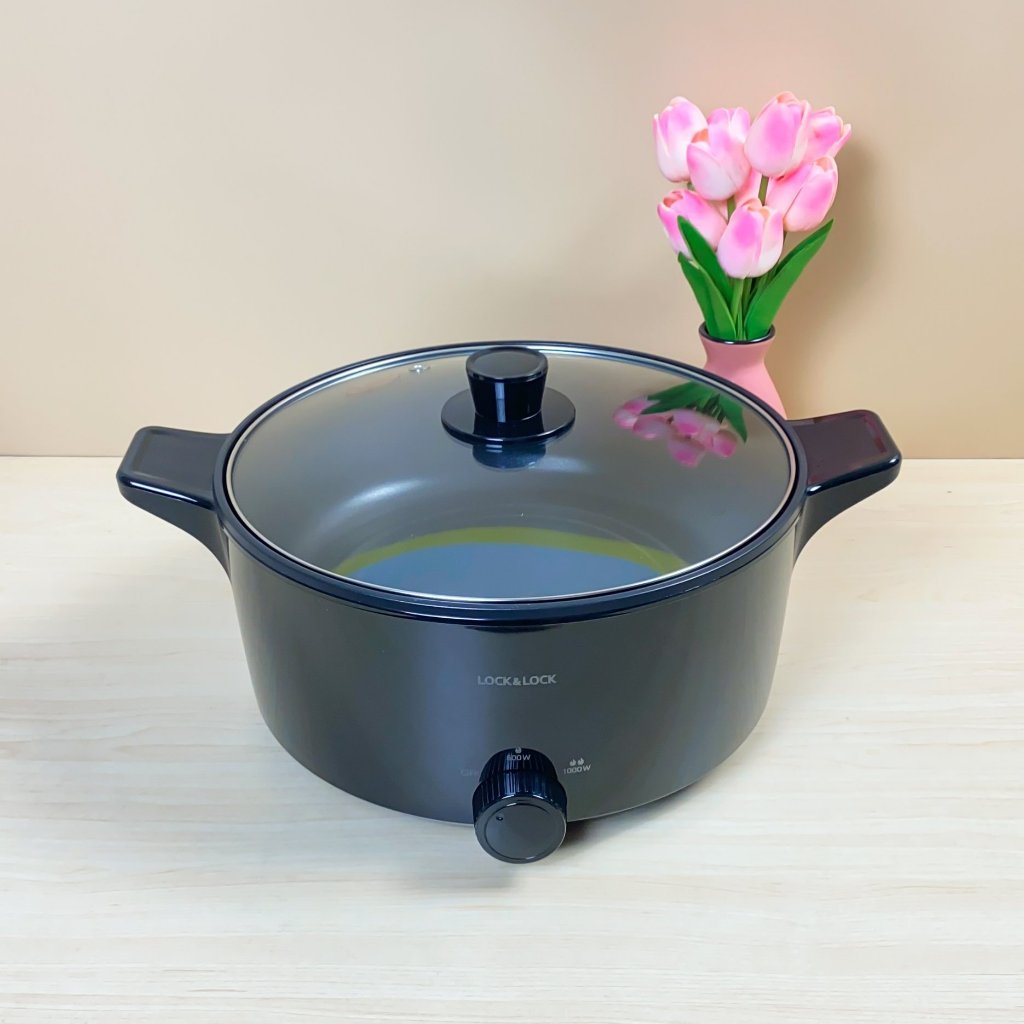Nồi Lẩu Điện Đa Năng Versatile Electric Pot LocknLock EJP546BLK 4L, 1000W - Hàng Chính Hãng
