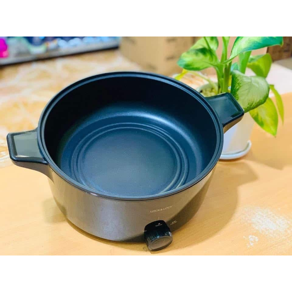 Nồi Lẩu Điện Đa Năng Versatile Electric Pot LocknLock EJP546BLK 4L, 1000W - Hàng Chính Hãng