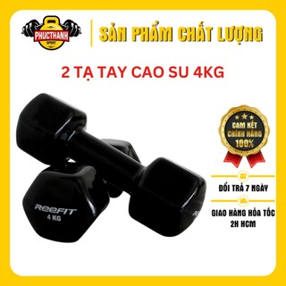 Bộ 2 tạ tay cao su 4kg Reefit (1 cục 4kg, tổng 8kg) (PHUCTHANHSPORT)