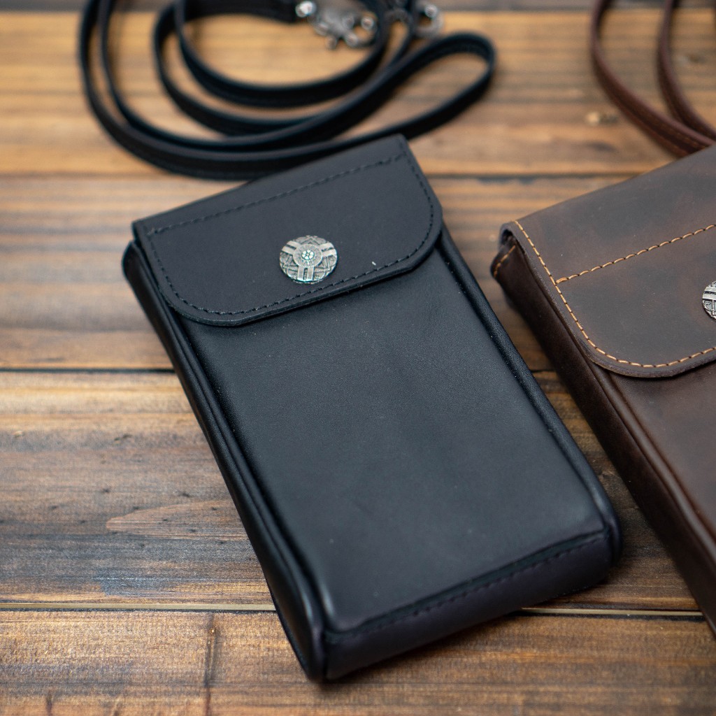 Túi da bò đựng điện thoại, túi da đeo thắt lưng, túi da bò đeo chéo mini