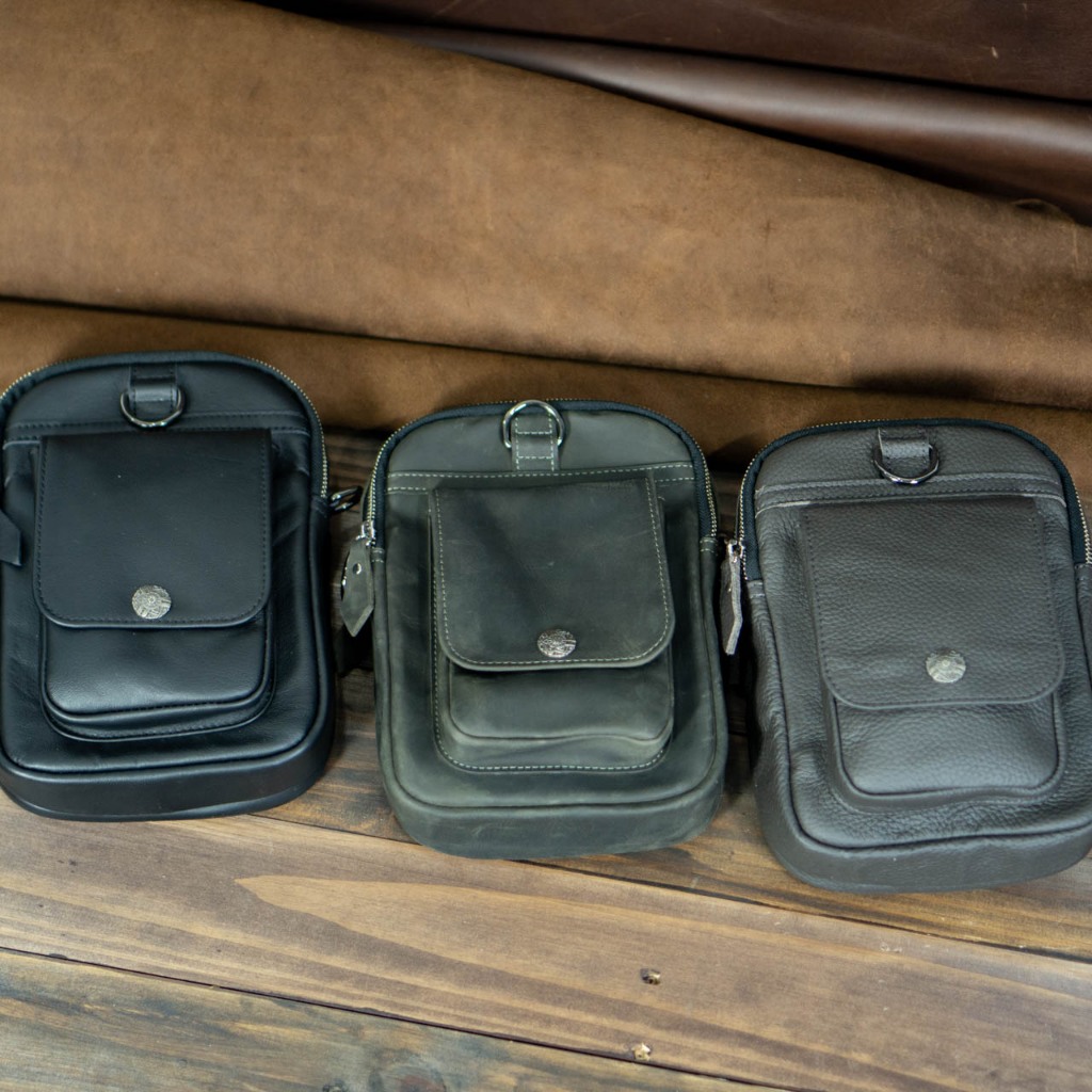 Túi đeo chéo da bò Vintage Pocket 7in - Messenger Vintage Pocket Manuk Leather