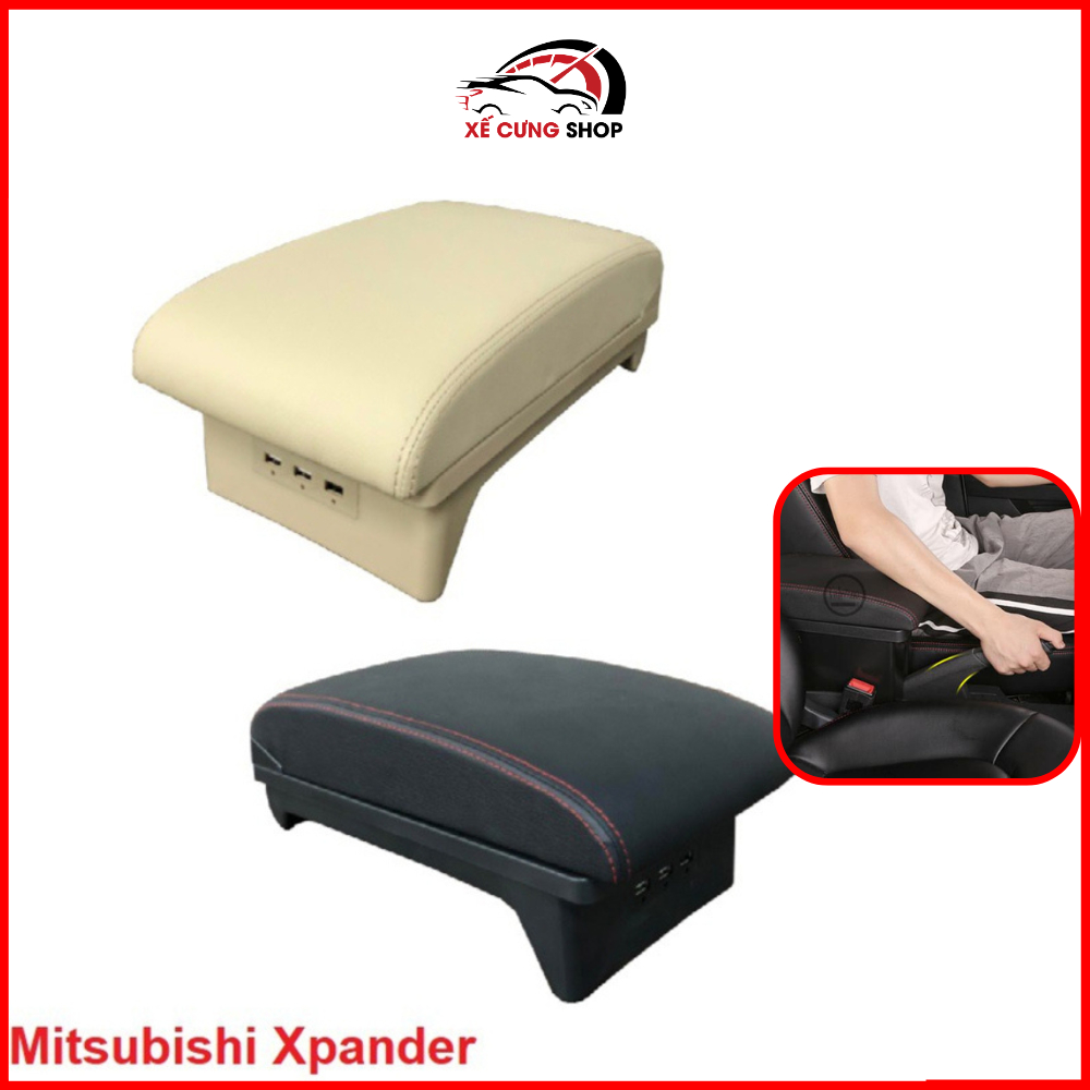 Bệ Tỳ Tay Xpander Mitsubishi Mẫu Mới,Bệ Thấp Tiện Lợi Tích Hợp 3 Cổng USB