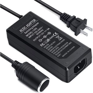 Adapter 12V Bộ Chuyển Đổi Dòng Điện 220V Sang 12V 5A Đầu Cắm Ô Tô Cho Máy Bơm, Lốp Xe Máy, Hút Bụi Mini