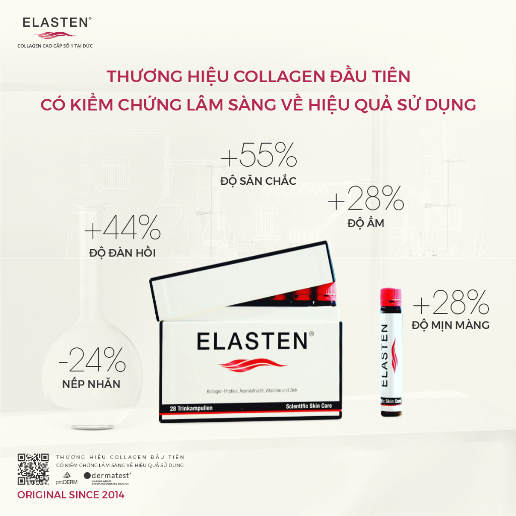 Bộ 4 Hộp Collagen Elasten Giúp Da Căng Mịn, Chống Lão Hóa, Tóc Chắc Khỏe - Collagen Số 1 Tại Đức