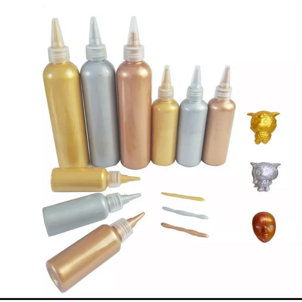 Màu nhũ acrylic nhũ vàng nhũ bạc nhũ đồng màu tô tượng hiệu ứng metalic kim loạiMàu nhũ ánh kim