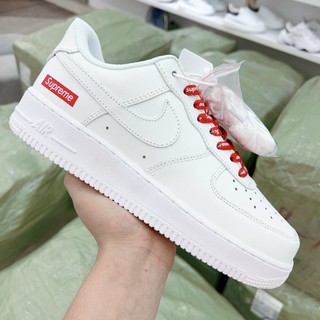 Giày sneaker nike_air force 1 trắng supreme, giày af1 supreme bản chuẩn full box bill mới nhất