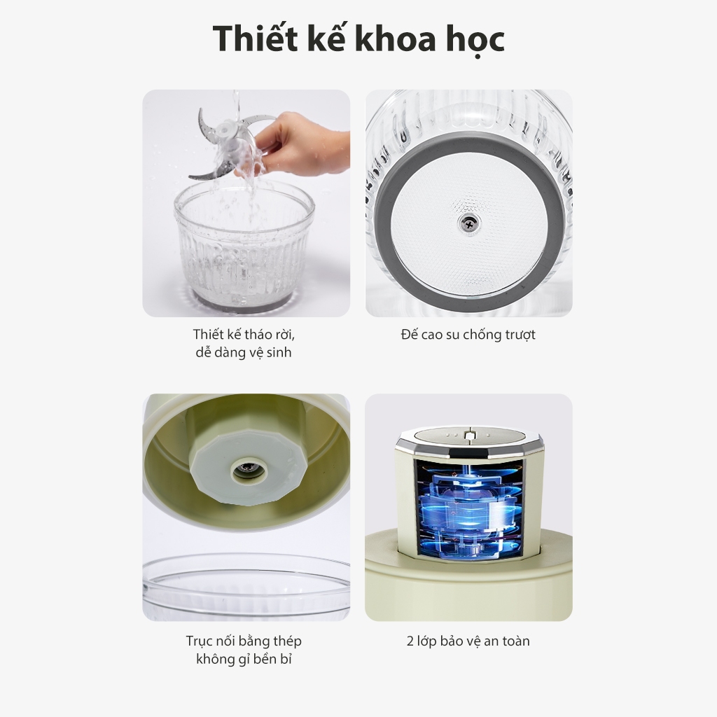 Máy xay thực phẩm đa năng Samono SW-CG350, 2.5L 350W 4 lưỡi 2 tốc độ, xay thịt/rau củ/tỏi ớt/đồ ăn dặm cho bé