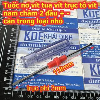 Tua vít, Trục vít, tuốc nơ tô vít 2 đầu + và - cáng vàng / trong 5/8/10 cm loại nhỏ/vừa/lớn kde4718