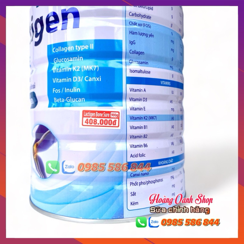Sữa Lactigen Bone Sure Xương Khớp 900g