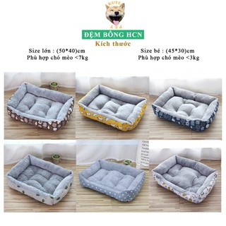 Đệm cho chó mèo - Đệm bông cao cấp hình chữ nhật cho chó mèo