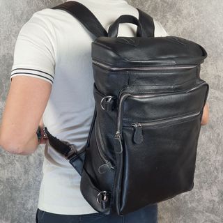 Balo nam da bò thật; ba lô da nam bp409 - 100% da bò thật, bh 3 năm