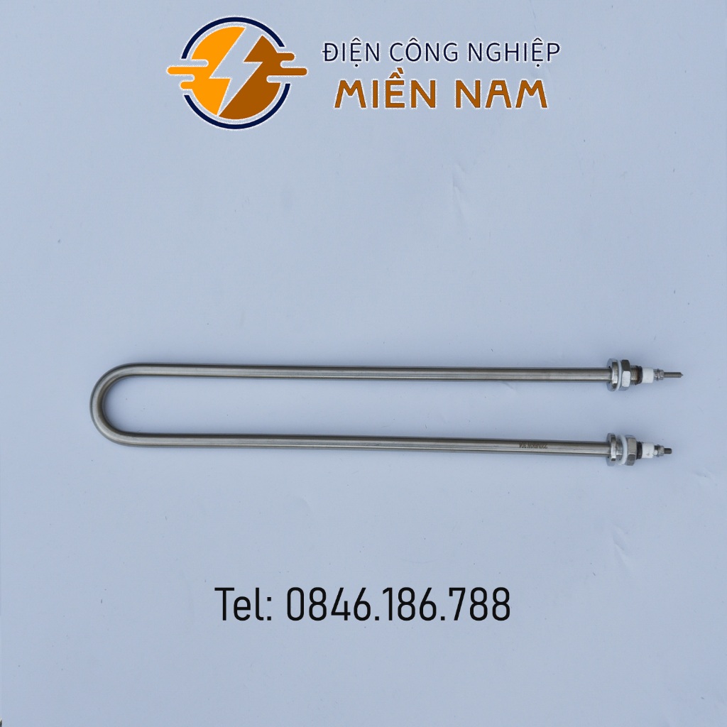 Thanh nhiệt đun nước chữ U đơn chiều dài 65cm, công suât 4Kw 5Kw,6kw, điện áp 220V 380V chất liệu Inox 304